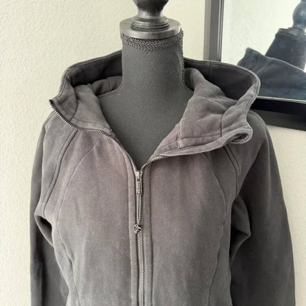 LULULEMON Scuba Full Zip Hoodie Sweatshirt Black Sz 10 - Picture 8 of 14